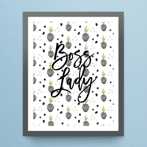 Boss Lady Pineapple Print