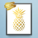 Gold Foil Pineapple Print