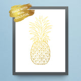 Gold Foil II Pineapple Print